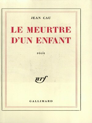 cover image of Le Meurtre d'un enfant